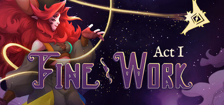 Promo art for Fine Work Act I showing Marr against a night's sky. Fine Work Act I indie spotlight review at Tails by the Foxfire